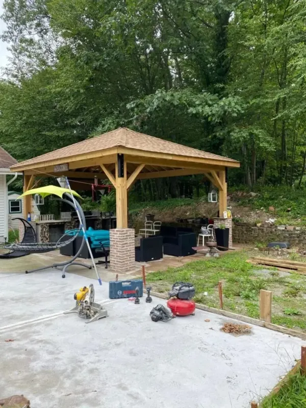 Outdoor gazebo built by GVS Contractor in New Jersey